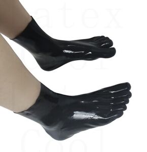 100% Latex Toe Socks Rubber Kompressionsgeformt Zehensocken 0,4mm S-XL