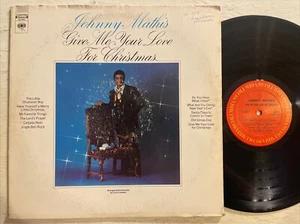 Johnny Mathis Give Me Your Love For Christmas LP Columbia Holiday VG - Picture 1 of 4