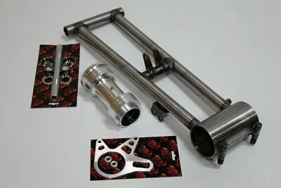 TYSON Banshee basculante redondo extendido cromado soporte trasero + cojinetes delanteros +4" Foto 1 de 4