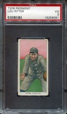 1909 T206 Piedmont LOU RITTER PSA 3 (VG) Kansas City BASEBALL CARD