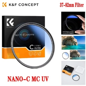 K&F Concept MC UV Protection Lens Filter Slim Blue NANO-C Series 37-82mm Filter - Picture 1 of 11