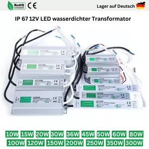 DC 12V LED Driver Trafo Treiber Transformator Treiber Netzteil 10-350 Watt IP67 - Bild 1 von 70