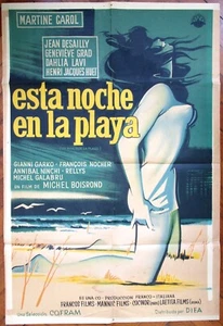1961 UN SOIR SUR LA PLAGE Martine Carol 1SH MOVIE POSTER Clement Hurel ARTWORK - Picture 1 of 4