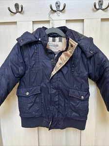 Burberry Boys Puffer Jacket Size 4Y Navy Blue See Description - Picture 1 of 6