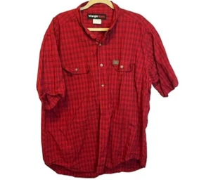 Wrangler Riggs Shirt Men's XXL Workwear Plaid Red - Picture 1 of 3