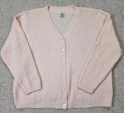 Cárdigan grande para mujer YarnWorks lana de cordero angora rosa suave Grandmacore Cottage Foto 1 de 4