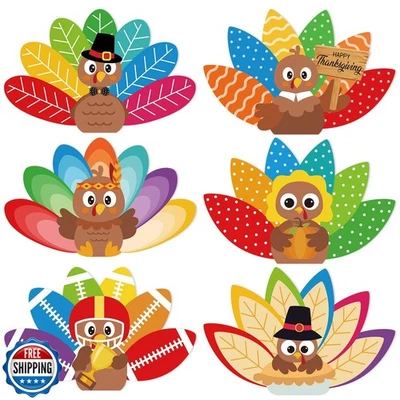 Tarjetas de Acción de Gracias COCHIE a granel 24 piezas tarjetas de pavo feliz agradecimiento Foto 1 de 4