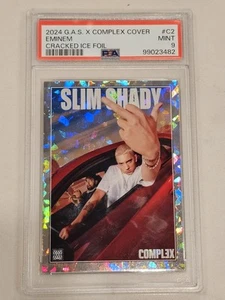 Tarjeta coleccionable Eminem Complex x GAS hielo agrietado delgado sombra 54/313 PSA 9 - Imagen 1 de 2