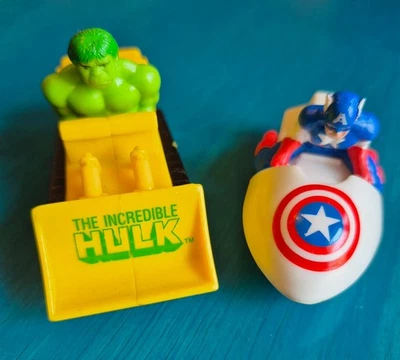 Hardee’s 1990 Marvel Super Heroes Fun Meal Cars Capitán América Increíble Hulk Foto 1 de 4