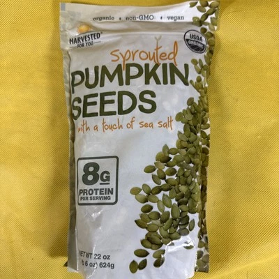 Sea Salted Sprouted Pumpkin Seeds, 22oz Bag, Non GMO, Paleo, Gluten Free, Veg Q4 - Image 1 of 3