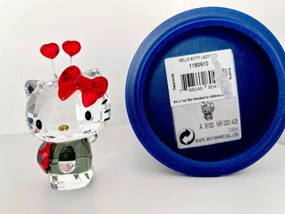 Swarovski Crystal Hello Kitty Ladybug Figurine 1180910 Original Packaging - Image 1 of 3