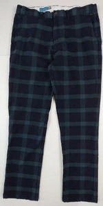Castaway Nantucket Island Pants Mens Size 34x32 Blue Green Tartan Plaid Golf - Picture 1 of 12