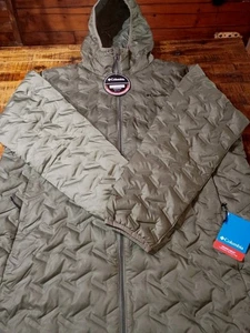 Women's Columbia Delta Ridge Long Down Omni Heat Hooded Jacket W Heat Seal Sz 2X - Picture 1 of 12