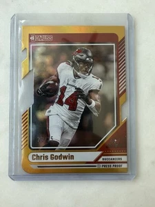 CHRIS GODWIN 2024 DONRUSS FOOTBALL GOLD PRESS PROOF DIE CUT /25 - Picture 1 of 2