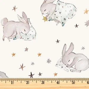Tela 100 % algodón Cotton-tale Nap Time Cream 90948-11 FIGO por media yarda - Imagen 1 de 2