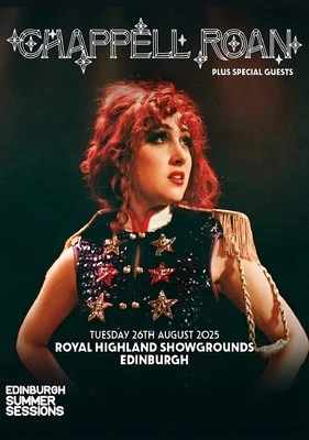 CHAPPELL ROAN The Rise & Fall 2025 Summer Tour EDINBURGH Royal Highland Poster - Image 1 of 4