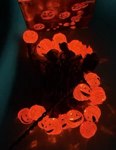 NEU Kürbis Jack O Laterne Halloween 20 Stück LED Mini Stecklicht Set - Bild 1 von 8