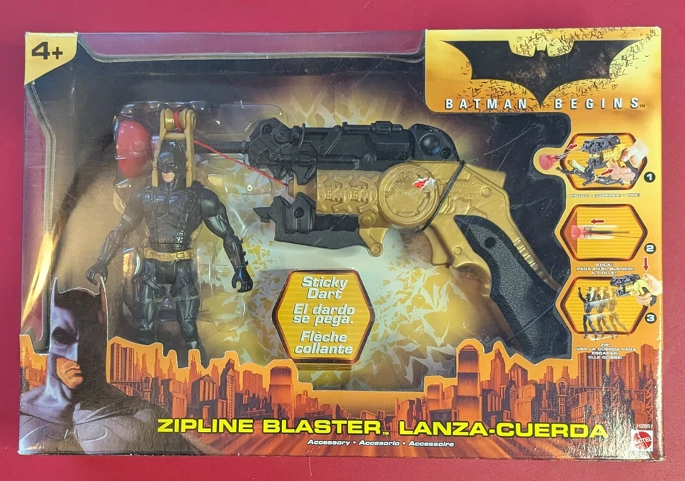 2005 Batman Begins Zipline Blaster Action Figure Set Mattel