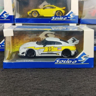 SOLIDO NISSAN GT-R (R35) LIBERTY WALK BODY KIT BLANC  1:43 NEUF BOITE S4311208 - Photo 1/4