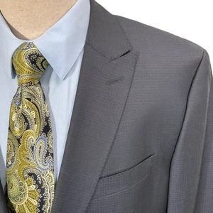 Boss HUGO BOSS Blazer Mens 46R Black Blue Check Sport Jacket - Picture 1 of 13