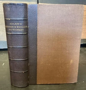 1880 Dictionary of the German and English Languages by G.J. Adler - Picture 1 of 20