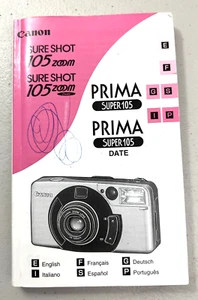Canon Sure Shot 105 Zoom Prima Super 105 Camera Instruction Manual ONLY 1997 - Picture 1 of 4