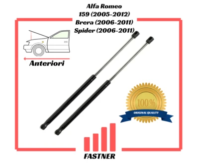 Coppia Ammortizzatori Pistoncini Anteriori Cofano Alfa Romeo 159 Brera Spider - Immagine 1 di 3