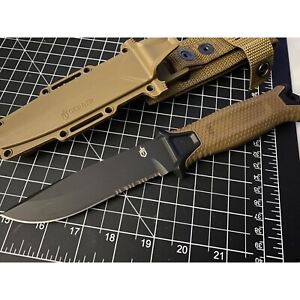 Gerber Strongarm Fixed Blade Tactical Knife Survival Coyote Brown Serrated Edge
