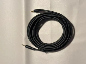 25ft 3.5mm Mini-Stereo TRS Male to Male Speaker/Audio Cable Black Never Used - Zdjęcie 1 z 1