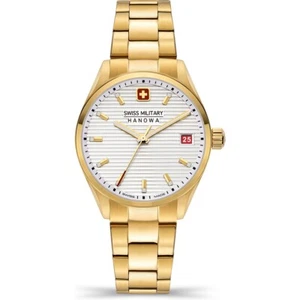 SWISS MILITARY HANOWA LAND SMWLH2200210 DE MUJER ACERO INOXIDABLE CHAPADO - Picture 1 of 4