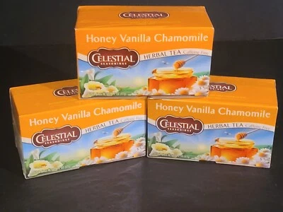 (LOTE DE 3) Condimentos Celestiales Miel Vainilla Manzanilla Té de Hierbas - 20 Bolsas de Té Foto 1 de 2