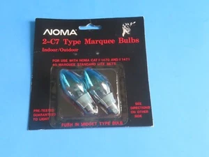 Noma 2-C7 Type Marquee Bulbs Blue Push in Midget Type; Hard to Find/NOS - Picture 1 of 2