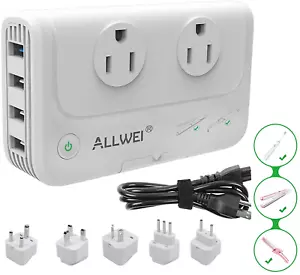 Adaptador de viaje 220 a 110 V convertidor de voltaje de alimentación descendente transformador mundial - Imagen 1 de 7