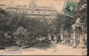 ANTIGUA POSTAL SAN SEBASTIAN PLAZA GUIPUZCOA HAUSER Y MENET OLD POSTCARD CC00983 - Picture 1 of 1