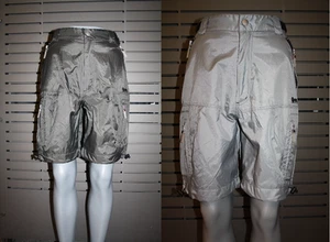 Lonsdale Ladies Trekking Shorts Caldey Silver And Dark Green Shiny Robust Rare - Picture 1 of 9