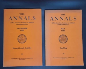 The ANNALS of the American Academy of Political and Social Science 1950 Set of 2 - Picture 1 of 12