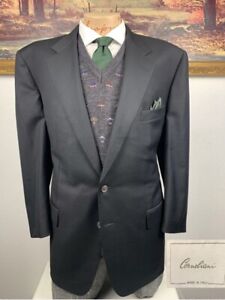 46R Corneliani Slim Fit Italian Black Blazer - Sport Coat Suit Jacket