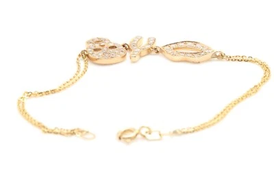0.90 Carat Natural SI1 Diamonds in 14K Solid Yellow Gold Women Chain Bracelet - Image 1 of 4