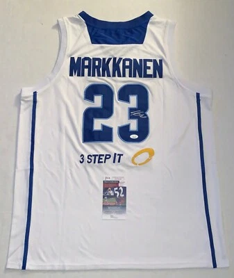 Lauri Markkanen Utah Jazz signed Finland jersey autographed JSA - Image 1 of 3