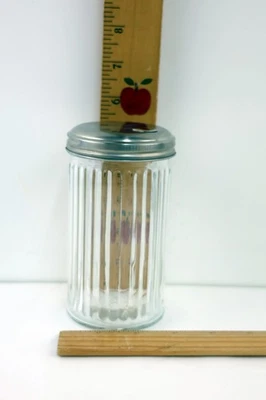 Vintage Anchor Hocking Sugar Dispenser Restaurant Diner Style Ribbed Glass - Image 1 of 4