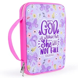 Bible Cover Case for Women Girls Bible Case Large Bible Tote Bag with Handle ... - Picture 1 of 7