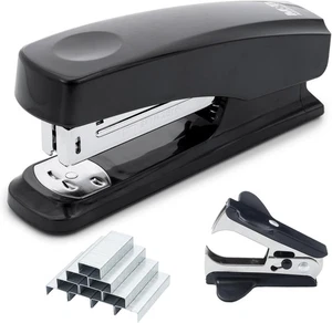 Durable Black Desktop Stapler Set 25-Sheet + 1000 Staples & Remover - Picture 1 of 5