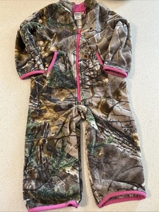 Carhartt Girls 24 Month Jumper Camo And Pink One Piece - Picture 1 of 10