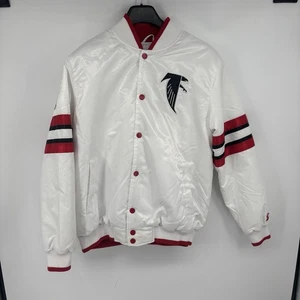 Chaqueta Bomber Starter NFL Atlanta Falcons Blanca Acolchada Interior XL Fútbol Años 90’s - Imagen 1 de 15