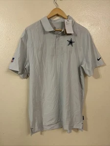 Nike NFL Dallas Cowboys Lateral Bloqueo Rendimiento Polo Gris Para Hombres L NUEVO - Imagen 1 de 11