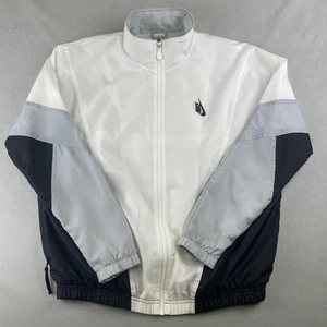 Nike Lab Jacket Men S White Gray Windbreaker Full Zip Colorblock Retro 914240011 - Picture 1 of 10