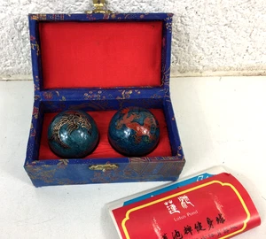Vintage Healthy Ball Lotus Pond Stress Chiming Balls With Case - Picture 1 of 7