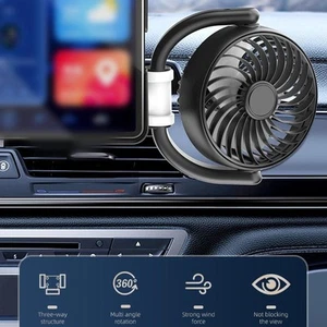 Compact Car Fan with Dual Speed for Enhanced Travel Comfort and Airflow - Picture 1 of 12
