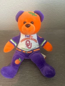 Oklahoma Sooners Oso de Peluche 8" Fedex Orange Bowl Campeonato Nacional 2001 - Imagen 1 de 3