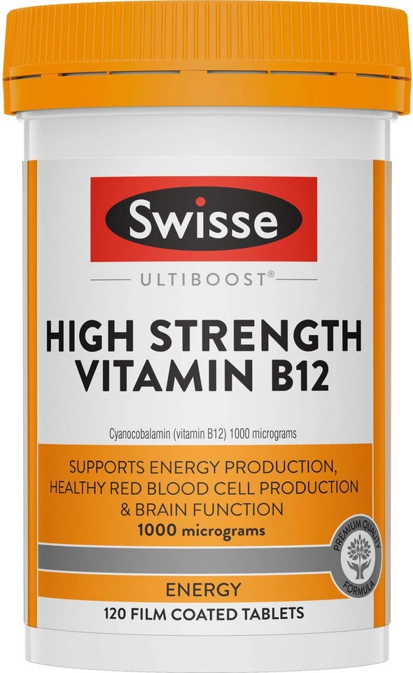 Vitamina B12 1000mcg Alta Resistencia 120 Tabs Swisse Ultiboost Foto 1 de 1